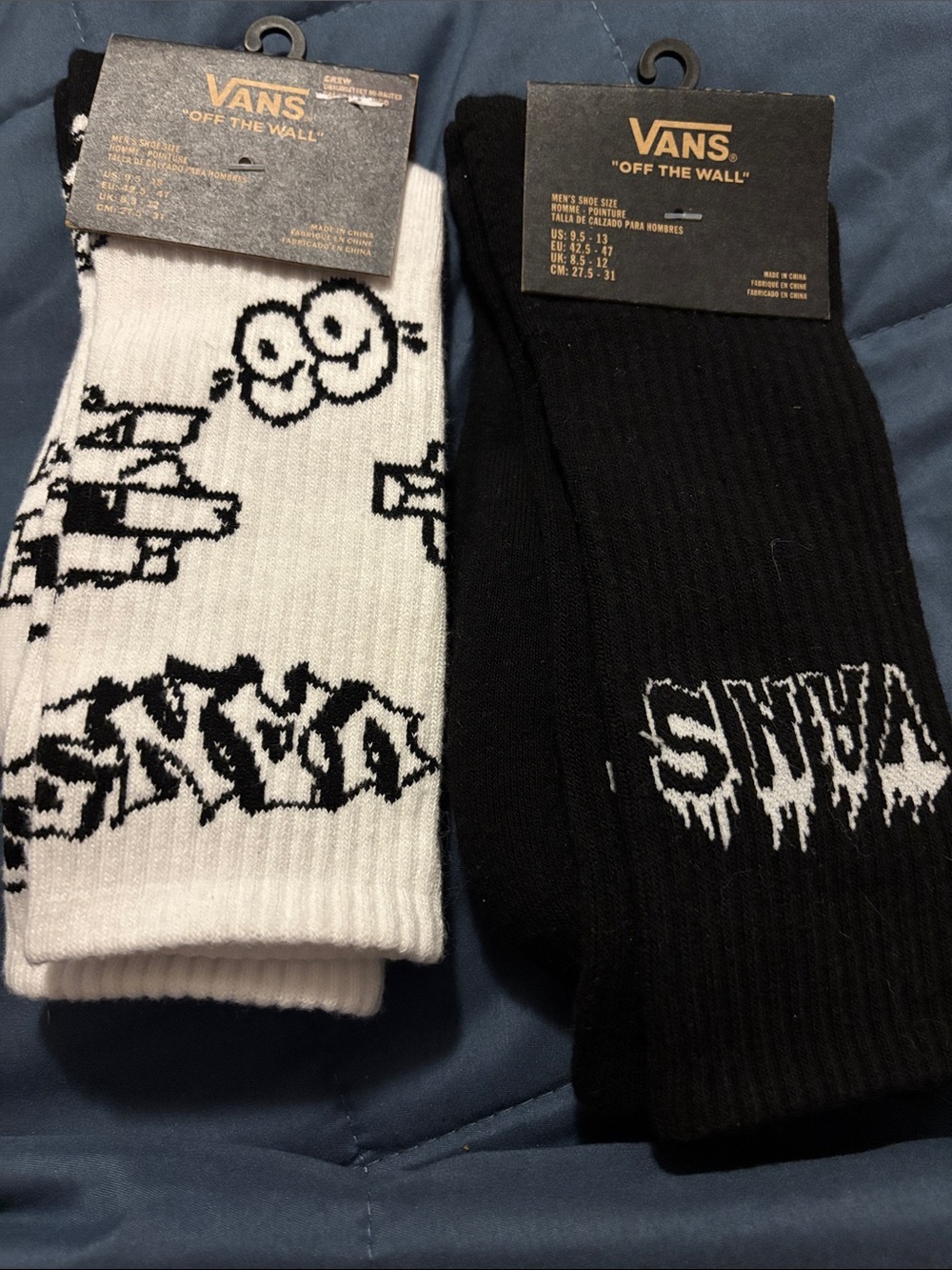 Vans  crew socks 2 pairs size 9.5-13